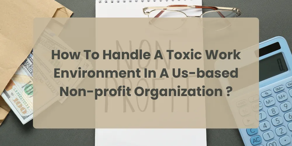 How To Handle A Toxic Work Environment In A Us-based Non-profit Organization ?